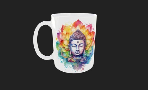 Buddha head chakra mug 11oz - buddha,