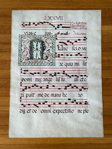 16th illuminated antiphonal - 16th, c
