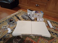 Nintendo Wii White Console Bundle with 6 Games and Fit Balance Board