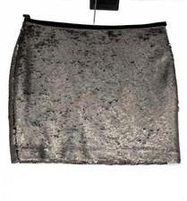 Zara Basic Silver Sequin Mini