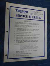 TRIUMPH T140V T140E SERVICE BULLETIN ELECTRONIC IGNITION COILS DAMAGE & REMOVAL