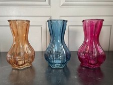 Retro Coloured Glass Vase 21cm