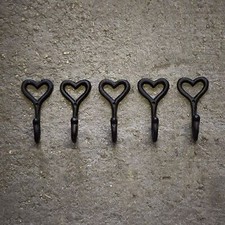 5pc Love Heart Coat Hooks Set