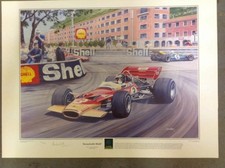 World Champion -Jochen Rindt, Lotus 49C, beats Jack Brabham, Monaco Grand Prix