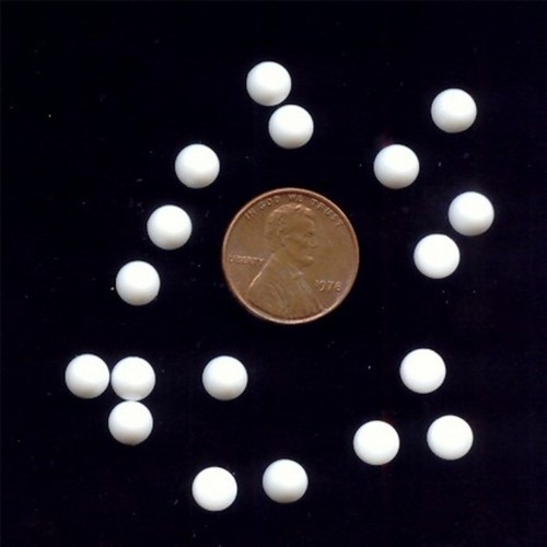 100 vintage white acrylic - acrylic, 6mm