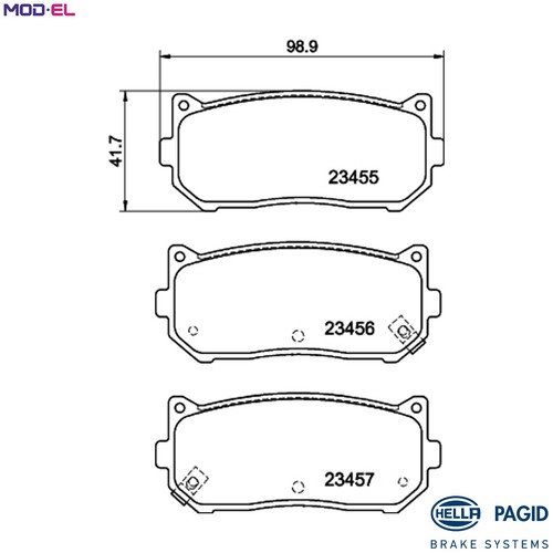 Brake pad set - pad,