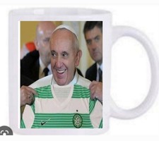 the pope with Celtic mug   new & Dishwasher Proof  