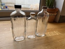 3 Old Clear Glass Medicine