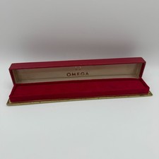 GENUINE OMEGA WATCH BOX LADIES VINTAGE RED SEAMASTER DEVILLE CONSTELLATION