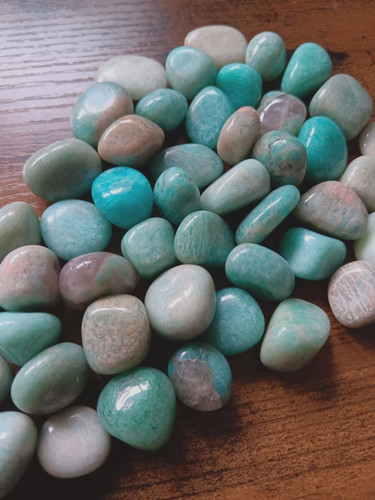 Amazonite crystal tumblestones - crystal,