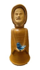 RARE Incense Holder Hooded Figure Handcrafted Pottery W/ Makers Mark