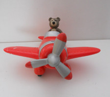 Charley Bear Up Up And Away 10" long Plane Toy Makes Sounds & figure