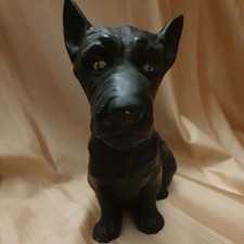 Vintage Pottery Black Airedale