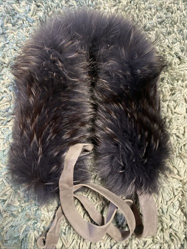 Genuine fur dyed raccoon - dyed,