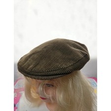 Vintage Olive Green Corduroy Flat Cap - The Quality Hat Company - Classic Style 