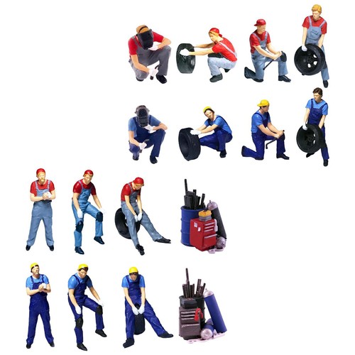 Painted people figures - painted,