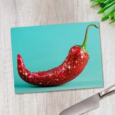 Glittered Red Chilli Glass