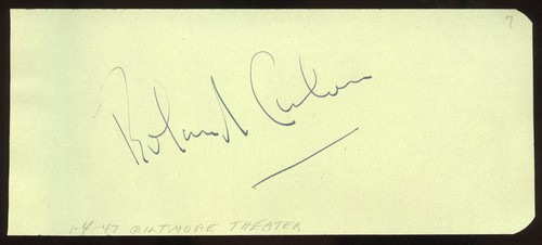 Roland culver d1984 signed 2x5 - d1984,