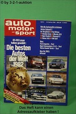 Auto Motor Sport 3/82 Fiat Argenta Volvo 245 Turbo Austin Healey 300