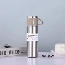 500ML Stainless Steel Vacuum Flask Set Thermo Bottle for Hot & Cold Drinks UK  .