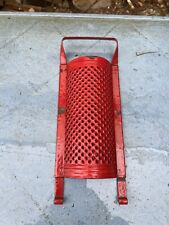 Vintage French Red Enamel Cheese Nutmeg Potato Grater