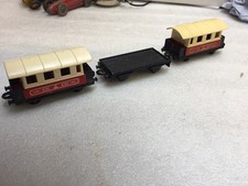 Matchbox SuperFast Train Carriage No.44 Passenger Coach 1978 x2 & Flat Car.