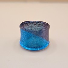 Murano Glass Blue Gold Fleck