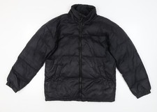Kappa Men's Black Puffer Jacket - Medium, Full Zip