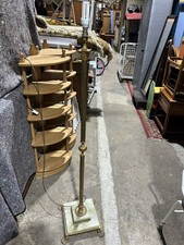 Vintage 1.5m Brass Corinthian Column Floor Lamp With Claw Feet - Tested