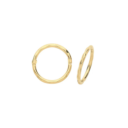 Hoop earrings 9ct - hoop, yellow