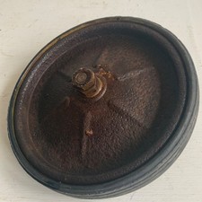 Antique Wheelbarrow Wheel Cast Iron Solid Rubber Tyre 8''