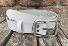 Real Leather Belt & Stainless Steel Buckle 35mm Choice of Colour Handmade 9901BS