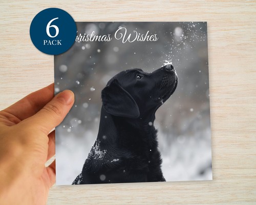 Black labrador christmas cards - labrador,