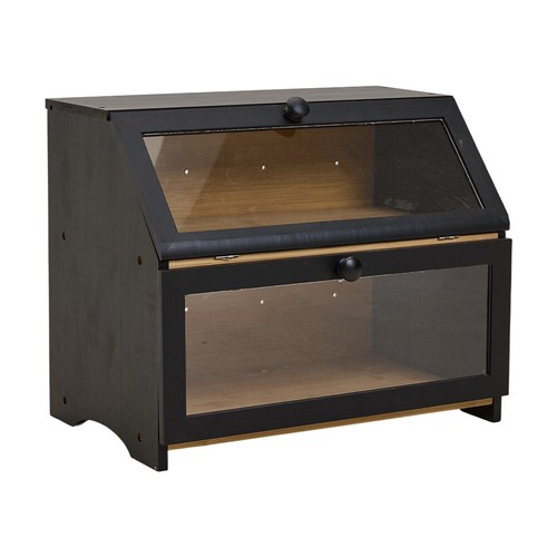 Bamboo bread bin double - bamboo, layer
