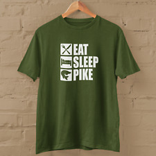 EAT SLEEP PIKE - T-SHIRT (predator esox fishing angling perch zander lure carp)