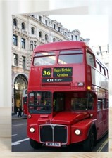 Personalised birthday card  London Bus son grandson dad uncle brother friend