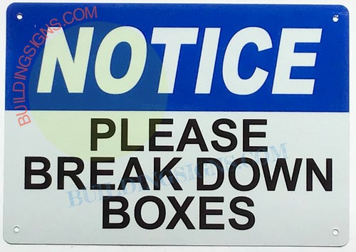 Notice please break - please, down