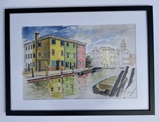 Wall Art Print, Venice Italy, Original Design, Home Decor, Framed.