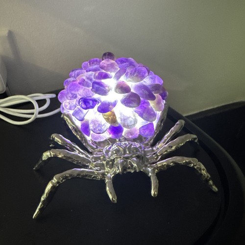 Amethyst crystal spider - spider, lamp