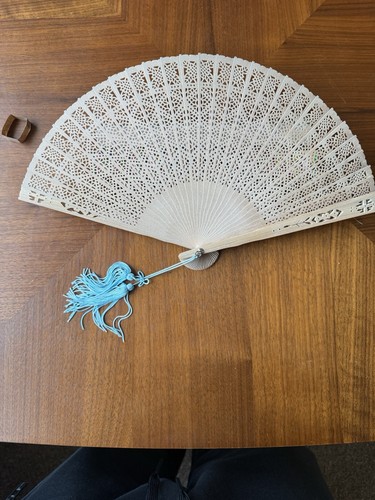Vintage carved wood - carved, folding