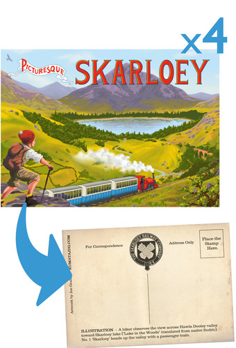 Set postcards skarloey - postcards,