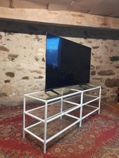 METAL AND GLASS TV STAND HIFI STAND