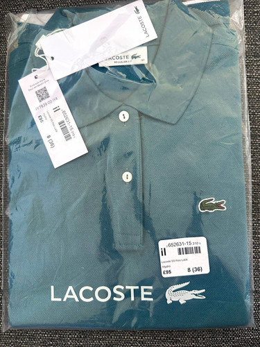 Lacoste green piqué polo - piqué,