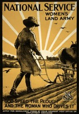 WA26 Vintage WWI Women's Land Army National Service War Poster WW1 A1 A2 A3
