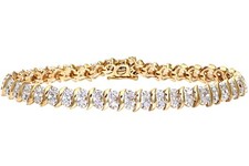 9ct Yellow Gold Diamond Tennis