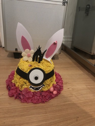 Minion easter hat bonnet hand - minion,