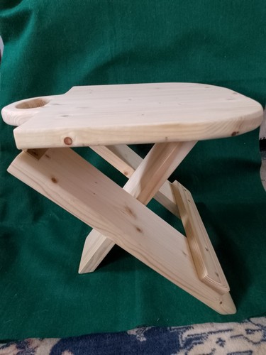 Handmade folding wooden stool - handmade,