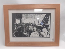 Framed Print 'In My Time of Dying'  ST. Gilgannon Ltd Edt Jazz Funeral 19 X 27"