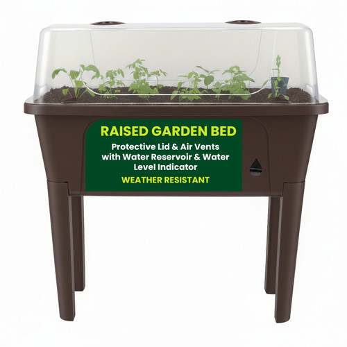 Raised bed with protective lid - with,