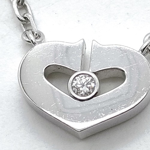 Cartier necklace heart white - c,